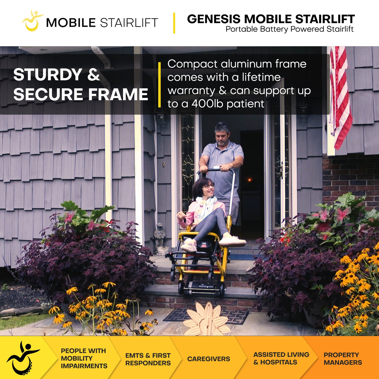 Genesis Mobile Stairlift - Battery Powered & Portable Stair Lift